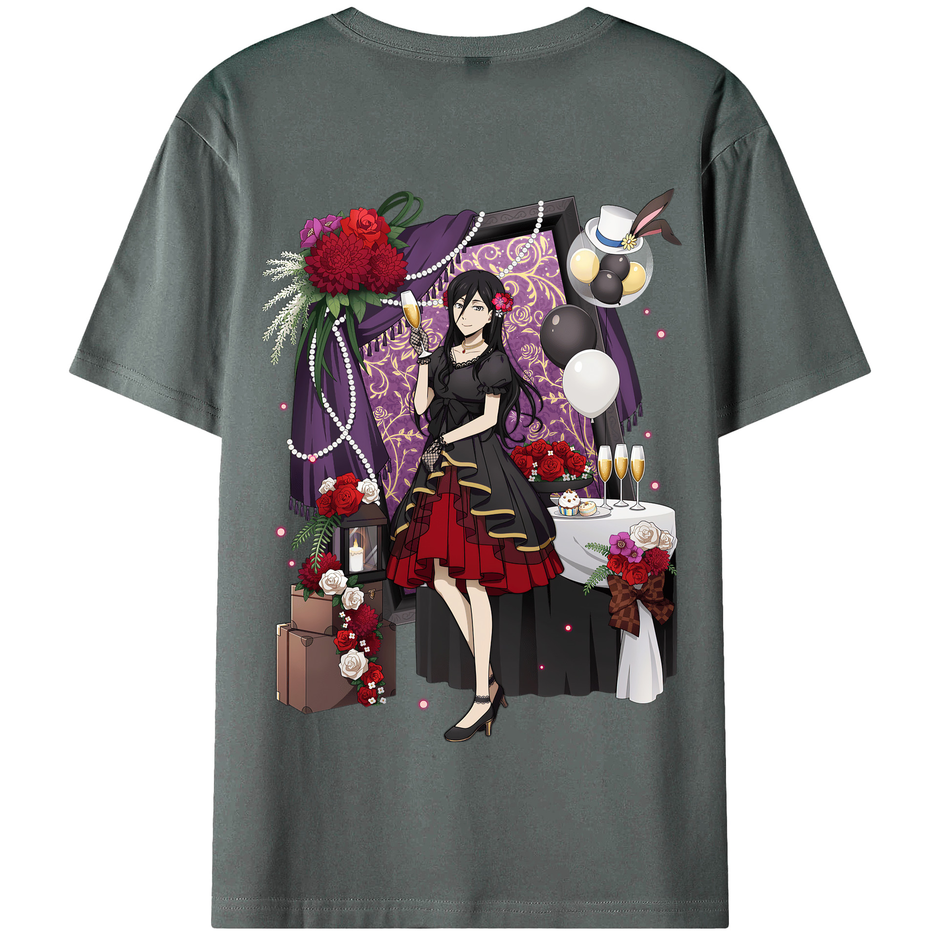 （画像用） 文豪ストレイドッグス Bungo Stray Dogs 綿100％半袖Tシャツ（背面プリント）